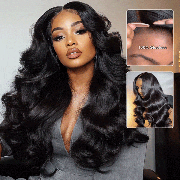 Klaiyi 7x5 Bye Bye Knots /13x4 Drawstring Body Wave Glueless Human Hair Wig Flash Sale