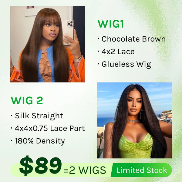 2WIGS=$89 | Klaiyi Bogo Free Buy 1 Get 2 Wigs VIP Member Super Flash Sale
