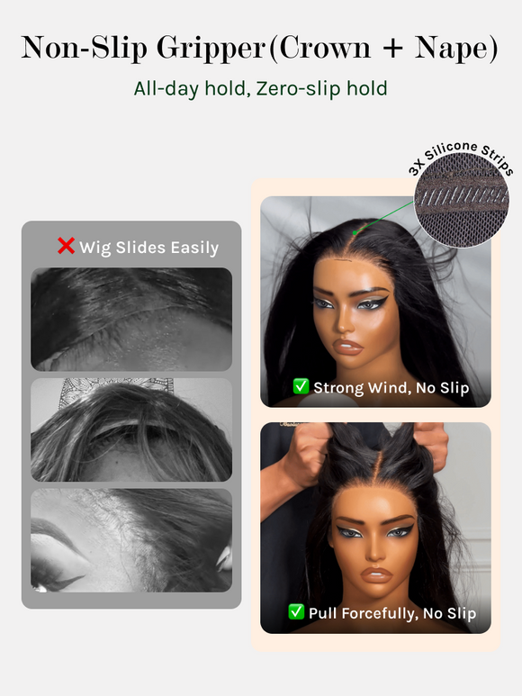 Klaiyi 7x5 Bye Bye Knots Curly Hair with Finger Coil Ends Put on and Go Glueless Human Hair Wig
