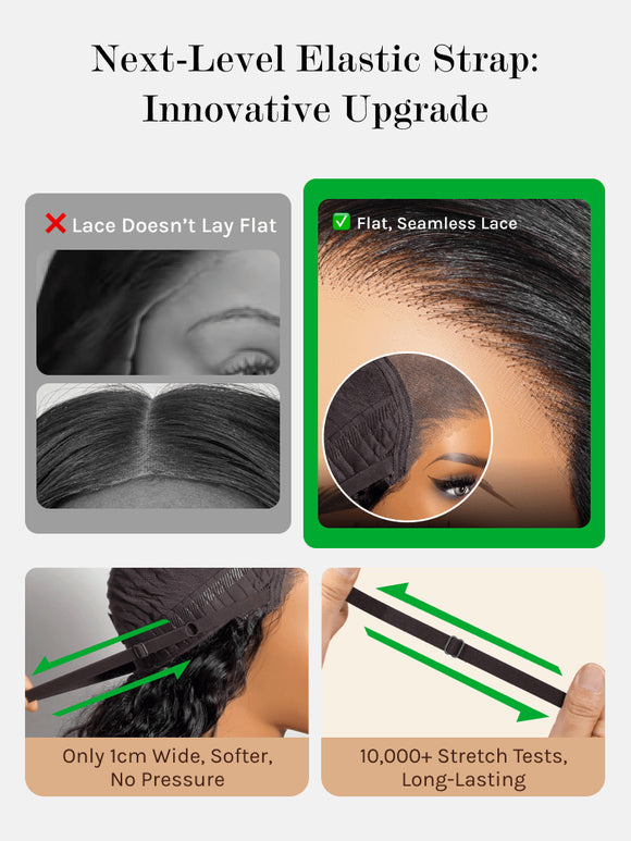Flash Sale Klaiyi Water Wave 7x5 Bye Bye Knots /13x4 Pre-everything Put On and Go Glueless Human Hair Wigs