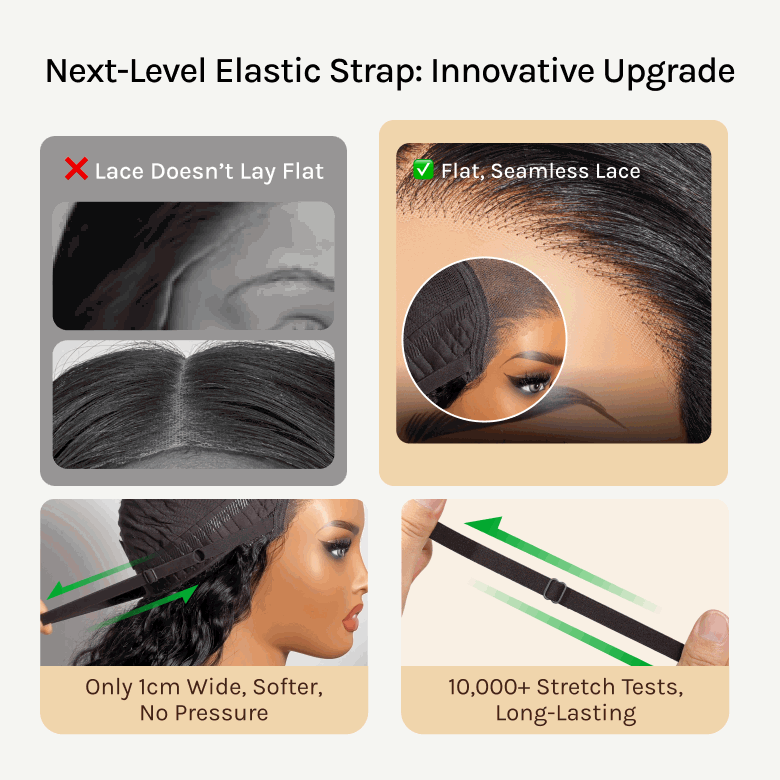 Klaiyi Yaki Straight Put On and Go Glueless Lace Wigs 7x5 Bye Bye Knots Human Hair Lace Wig