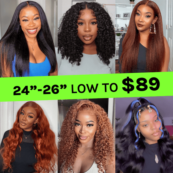 From $89| Flash Sale 24''-26''Wigs Included 6 Different Styles VIP Member Special Offer