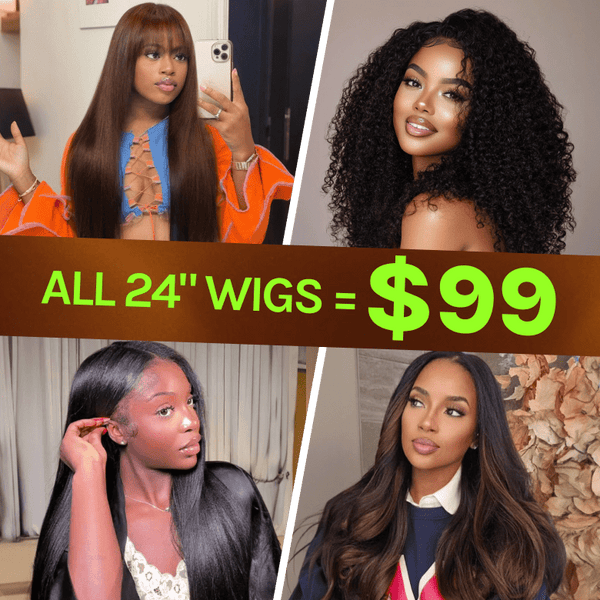 24" For $99| Klaiyi 8th Anniversary Special Offer Vip Member Mega Sale Glueless Wig Valued 495 Flash Sale