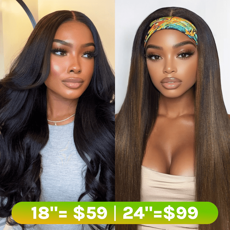 18"=$59/24"=$99 Weekend For You Glueless Wigs Vip Member Special Flash Sale