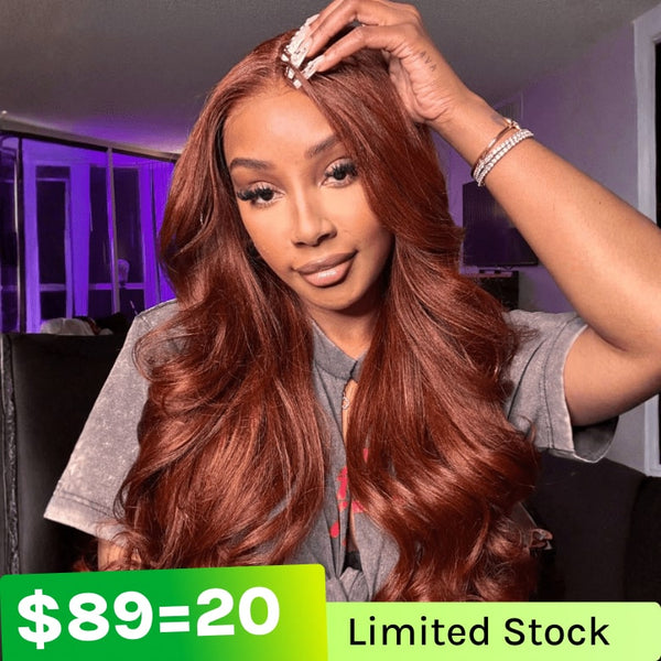 VIP Member Flash Sale 7x5 Bye Bye Knots Wig Yaki Straight Reddish Brown 4.0 Pre-cut Lace Put On And Go Wig