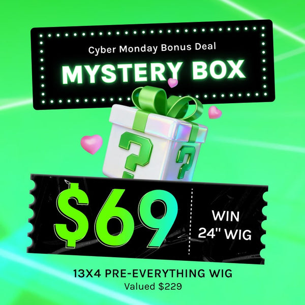 Klaiyi Mystery Box Only $69  Win 24" 13x4 Pre-everything Wig Valued $259 Flash Sale