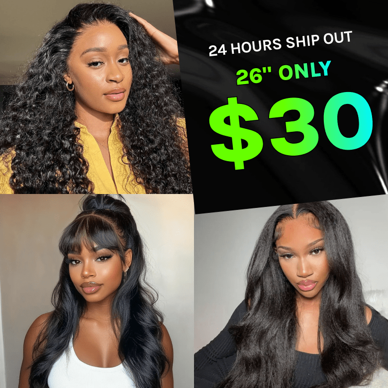 $30 =26" Pre Everything Wig Black Friday VIP Member Sale 100% Human Hair Wig Limited Time Flash Sale