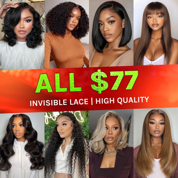 All For $77| Black Friday All Wigs Flash Sale Included Different Styles VIP Member Limited Stock Limited Time