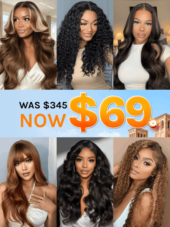 Was $345 Now $69| High Quality Gorgeous Wigs On Sale Graduation Season Special Offer VIP Member Flash Sale