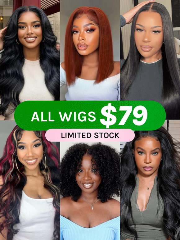 ALL $79 | Various Styles VIP Member Lace Wig Bonus Sale Included 100% Human Hair Wigs Limted Stock Flash Sale