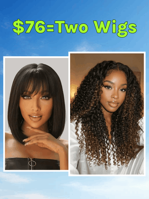 Brand Day | Klaiyi $76 Get 2 Wigs 100% Human Hair Special Offer Limited Stock Flash Sale