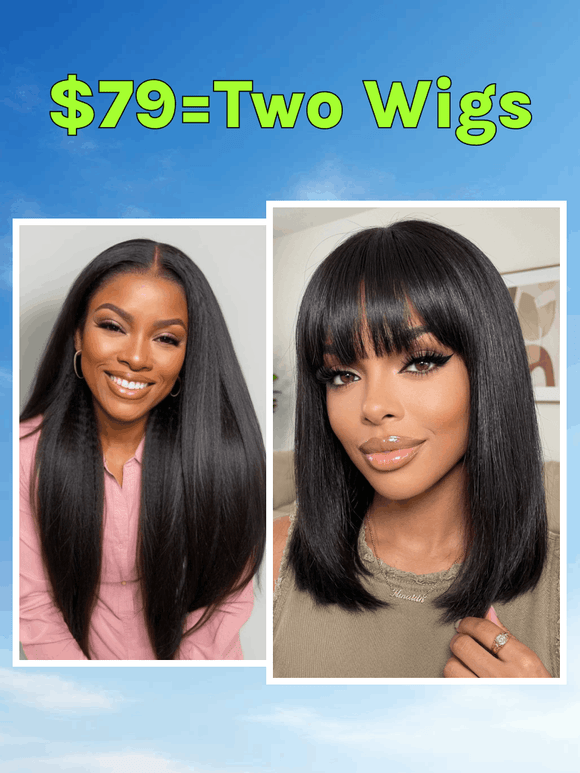 Brand Day | Klaiyi $79 Get 2 Wigs 100% Human Hair Special Offer Limited Stock Flash Sale