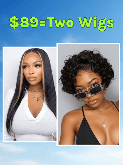 Brand Day | Klaiyi $89 Get 2 Wigs 100% Human Hair Special Offer Limited Stock Flash Sale
