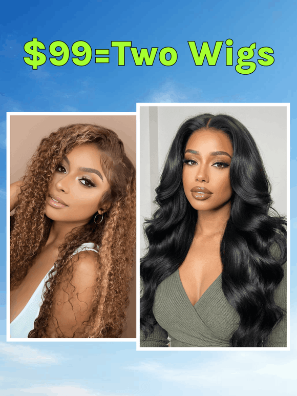 Brand Day | Klaiyi $99 Get 2 Wigs 100% Human Hair Special Offer Limited Stock Flash Sale