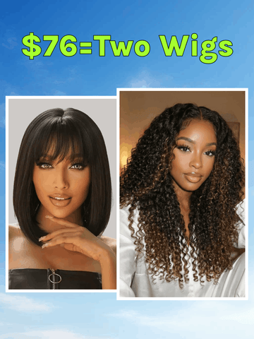 Brand Day | Klaiyi $76 Get 2 Wigs 100% Human Hair Special Offer Limited Stock Flash Sale