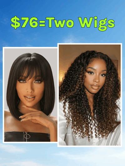Brand Day | Klaiyi $76 Get 2 Wigs 100% Human Hair Special Offer Limited Stock Flash Sale