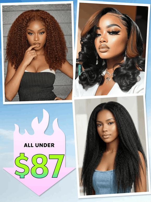 Under $87 | VIP Member 100% Human Hair Wig Bonus Sale Included Various Styles Limted Stock Flash Sale