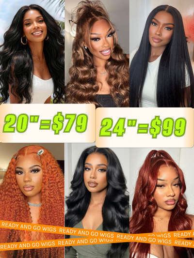 [$79=20" $99=24"] VIP Member Sale 100% Human Hair Wig Bonus Sale Included Limted Stock Flash Sale