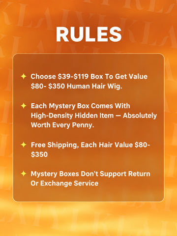 Klaiyi Mystery Box Include 10”-24” Lace Part Wig Valued $139-$299 Flash Sale