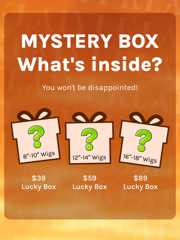 Klaiyi Mystery Box Include 10”-24” Lace Part Wig Valued $139-$299 Flash Sale