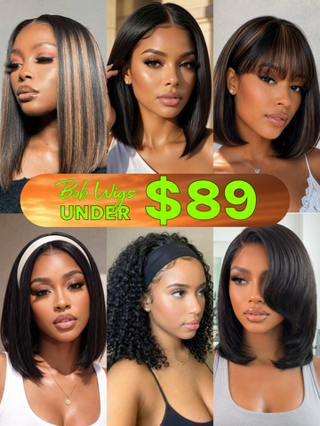 Under $89 | Classic BOB Wigs Included Different Styles VIP Member Limited Stock Limited Time Flash Sale