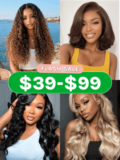 Flash Sale| $39-$99 Various Styles VIP Member Bonus Sale Included 100% Human Hair Wigs Limted Stock Flash Sale