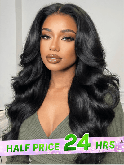 Extra 50% Off Code HALF50 | 360 Lace Glueless Wigs 180% Density 100% Human Hair Glueless Wig Limited Time Flash Sale