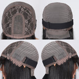 Klaiyi Silky Straight Glueless Minimalist Lace Wig Bob Wig With Bangs 3*1.25 T Part Lace Flash Sale