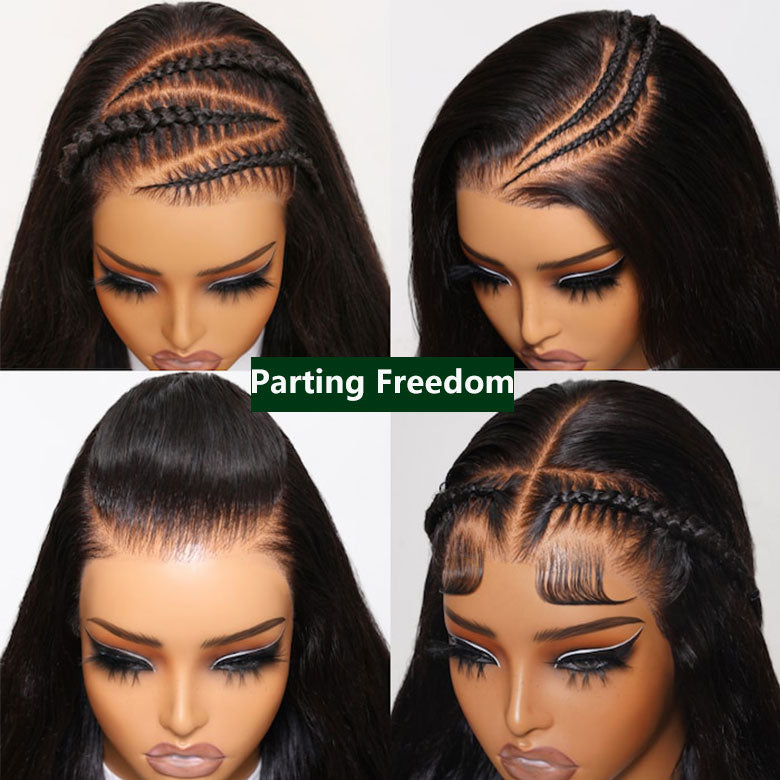 Klaiyi 13x4 Body Wave Pre-Everything™ Lace Frontal Wig Byebye Glue Lace Front Wigs with Invisible Knots