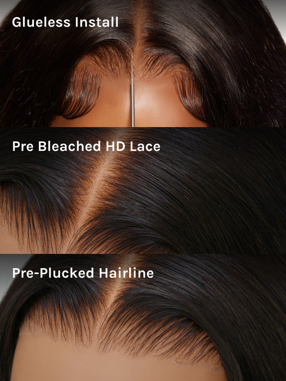 Extra 50% Off Code HALF50  | Klaiyi Yaki Straight Bob 13x4 Pre Everything Put On and Go Glueless Wig Pre-Cut Lace Wig Beginner Friendly