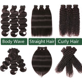 Klaiyi Clearance #2 Dark Brown Hair Bundles Body Wave/Straight Hair/Jerry Curly 2/3 Bundle Deals Flash Sale