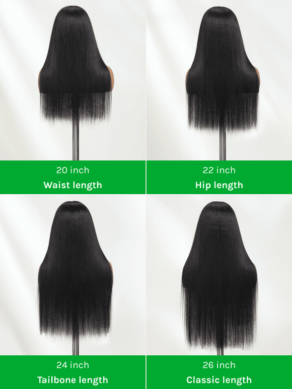 Klaiyi 13x4 Pre-Everything Yaki Straight Put On and Go Glueless Wig Real Ear to Ear Full Frontal Human Hair Silk Press Look Hair