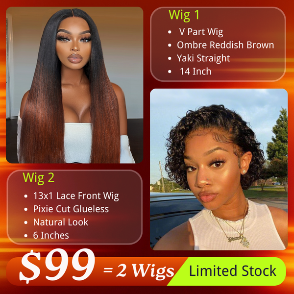 $99 Get 2 Wigs | Klaiyi BOGO Free Black Friday Special Offer Flash Sale