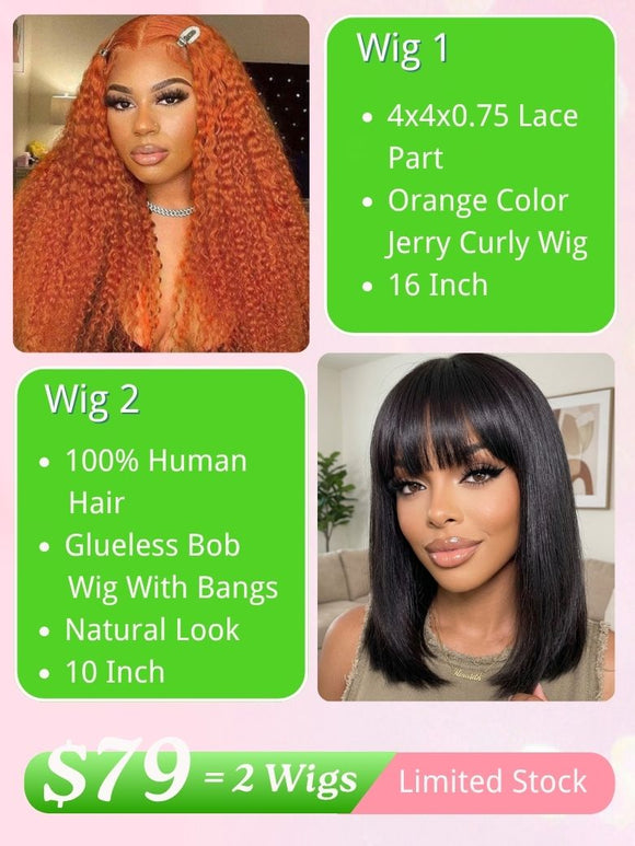 $79 Get 2 Wigs | Klaiyi BOGO Free Friday Special Offer Limited Stock Flash Sale