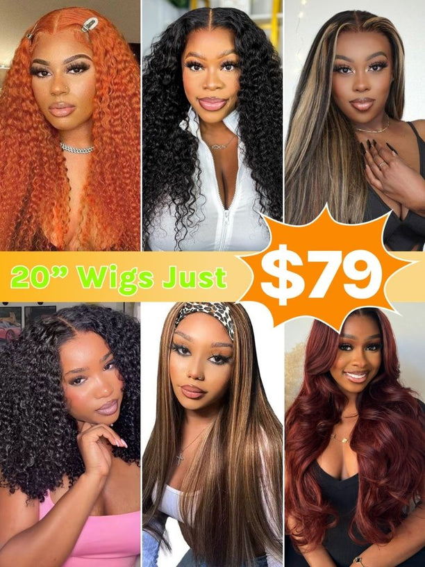 20" Wigs=$79 | Klaiyi Friday Bonus 100% Human Hair 24Hrs Shiping Out Flash Sale