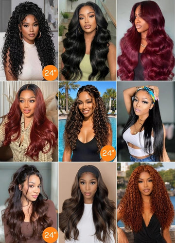 $59 Win 24" 13x4 Lace Front Wig | Klaiyi Friday Blowout Mystery Box 100% Human Hair Valued $259 Flash Sale