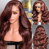 $100 OFF| Code: SAVE100 Reddish Brown Body Wave 13x4 Pre-Everything™ Lace Frontal Wig Put On & Go Glueless Wig
