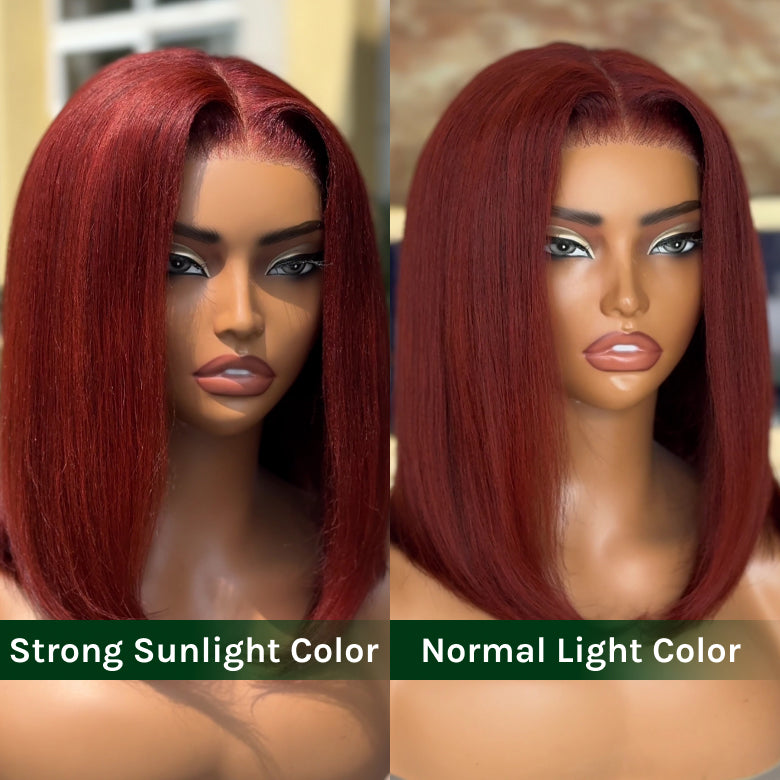 reddish brown wig in two light color