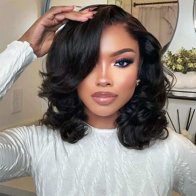 VIP Member| 200%Density 13x4 Lace Front Wig Shoulder Length Wavy Wig Flash Sale
