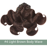 Klaiyi Clearance Light Brown Hair Bundles Caramel Highlight Hair Weave Bundles 2/3 Bundle Deals Body Wave/Straight Hair Flash Sale