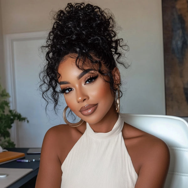 Klaiyi 360 Lace Water Wave Wig Pre-Everything  With Invisi Drawstring