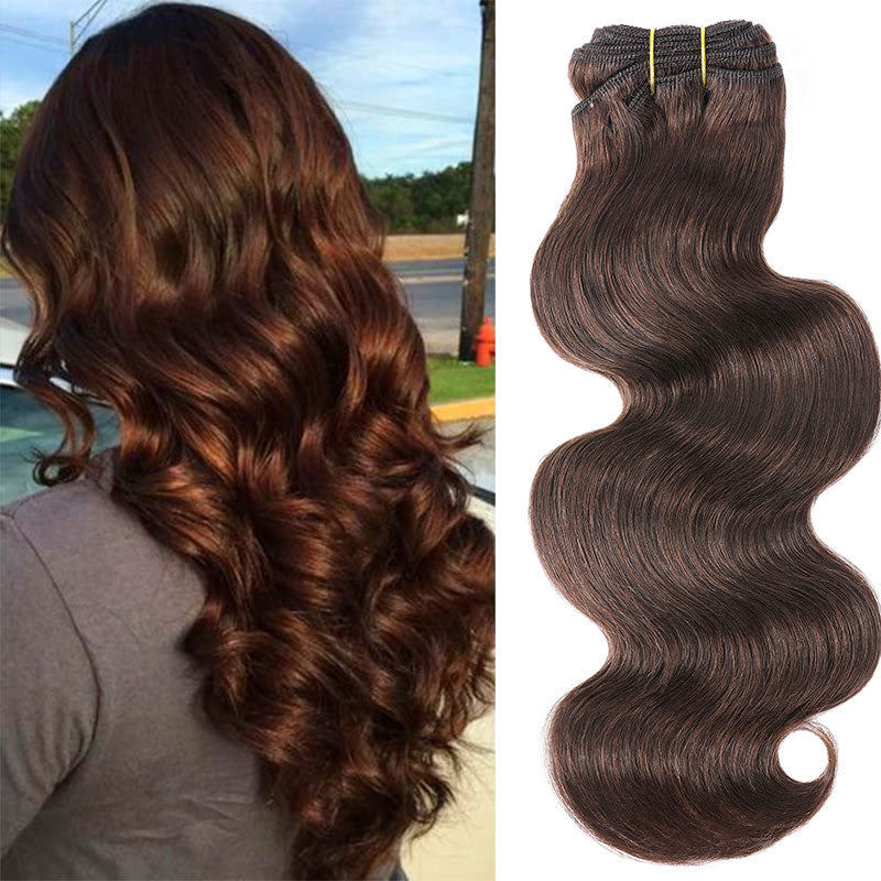 Klaiyi Clearance Light Brown Hair Bundles Caramel Highlight Hair Weave Bundles 2/3 Bundle Deals Body Wave/Straight Hair Flash Sale