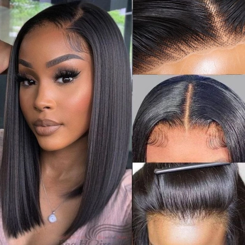 Extra 50% Off Code HALF50 | Klaiyi 13x4 Pre everything Put On and Go Glueless Bob Wig