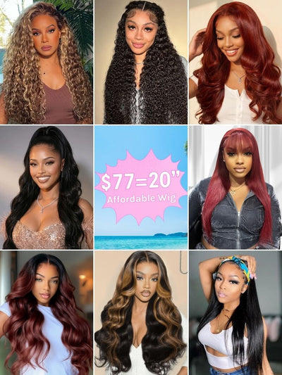 $77=20" Wigs | Klaiyi Affordable Wigs Friday Blowout Mega Sale Ship In 24Hrs Flash Sale In Stock