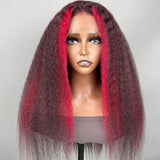 Buy 1 Get 1 Free,Code:BOGO | Klaiyi Ombre Highlight Kinky Straight Wig All Length $119 Deal