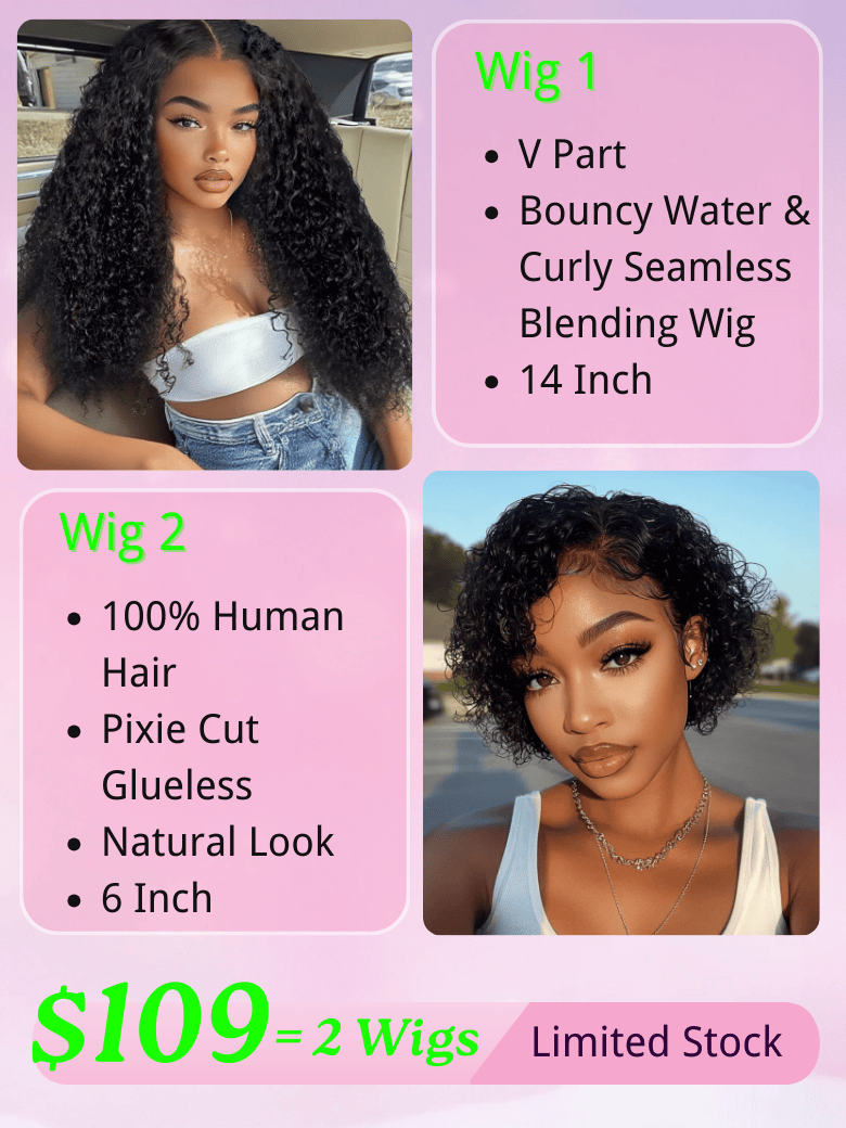$109 Get 2 Wigs | Klaiyi BOGO Free Friday Special Offer Limited Time Flash Sale