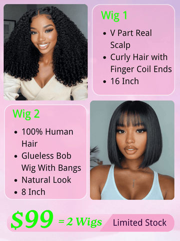 $99 Get 2 Wigs | Klaiyi BOGO Free Friday Special Offer Limited Stock Flash Sale