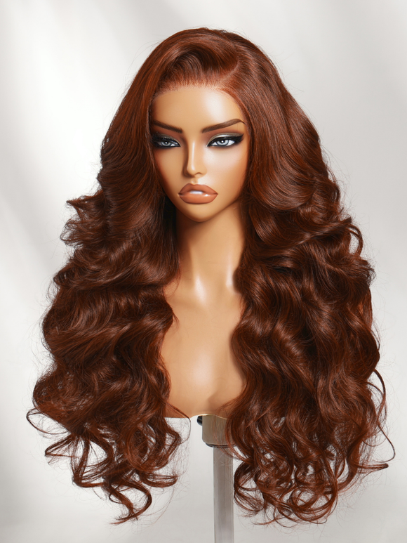 Perruque frontale en dentelle Klaiyi 13x4 Pre-Everything Crimp Deep Curl, volume élevé, ondulations profondes et souples, cordon de serrage invisible 