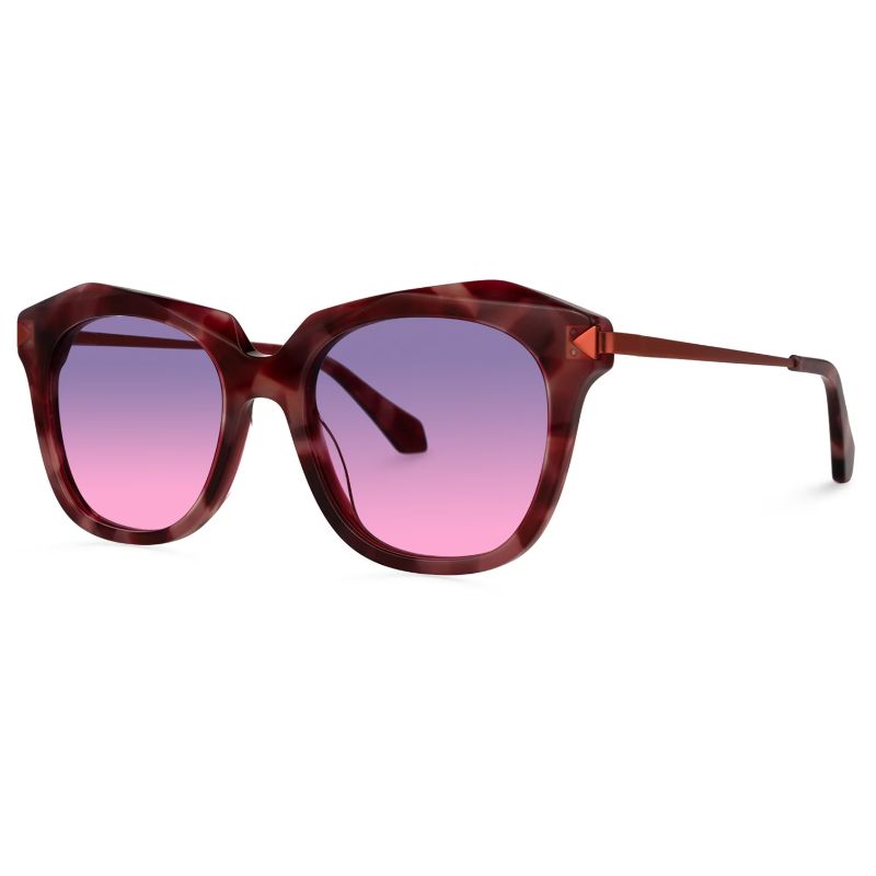 Klaiyi Copper Glow Wig Exclusive Gift UV Protection Summer Fashion Sunglasses