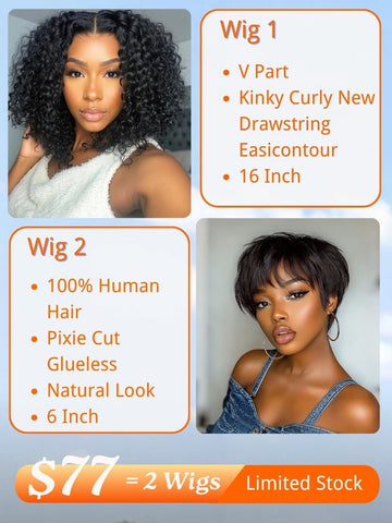 $77 Get 2 Wigs | Klaiyi BOGO Free Friday Special Offer Limited Time Flash Sale